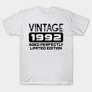 Birthday Gift Vintage 1992 Aged Perfectly T-Shirt